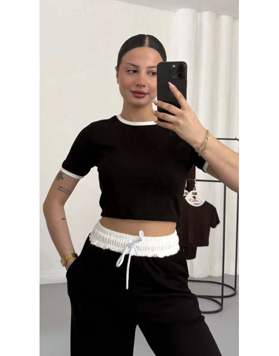 Perla Biyeli Takım - Siyah