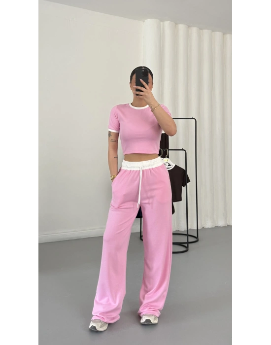 Perla Biyeli Takım - Pembe