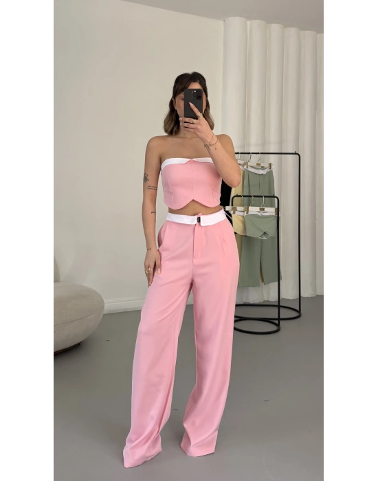 Ella Straplez Takım - Pembe