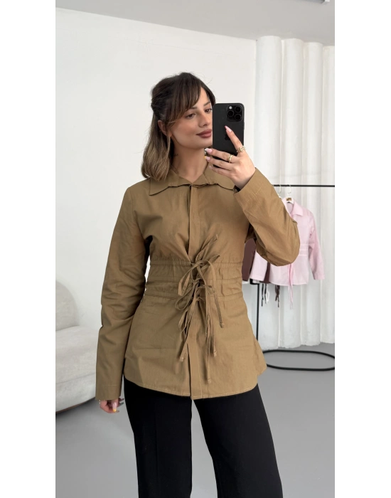 Debby Bağcıklı Gömlek - Haki