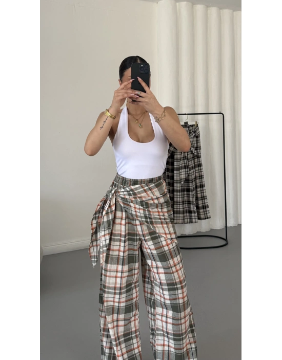 Chelsea Bağlamalı Pantolon - Yeşil