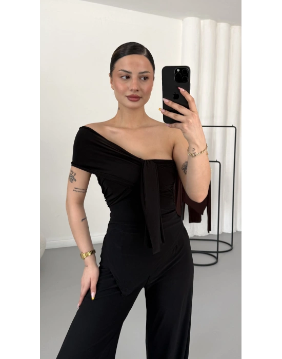 Talia Asimetrik Takım - Siyah