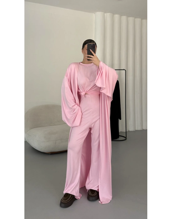 Slyvia Hırkalı Takım - Pembe