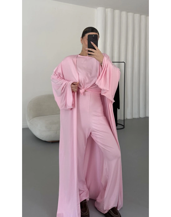 Slyvia Hırkalı Takım - Pembe