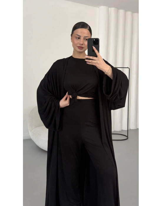 Slyvia Hırkalı Takım - Siyah