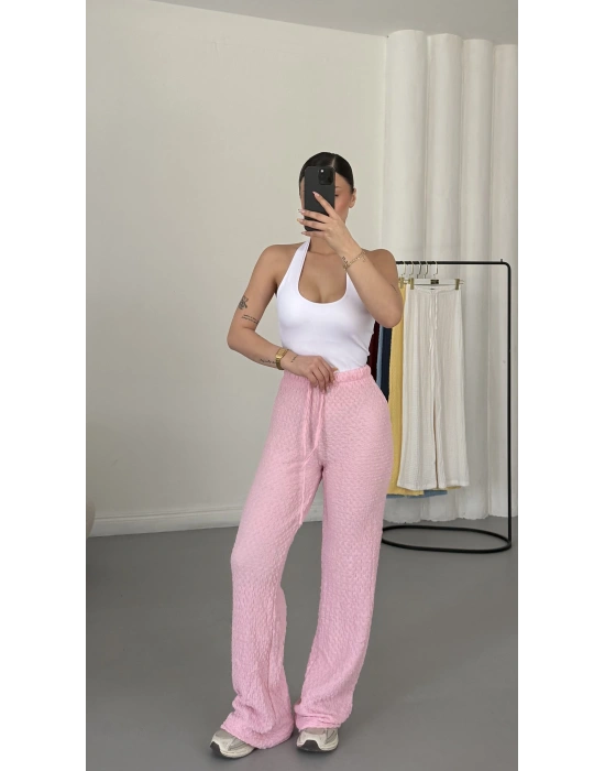 Vera Bürümcük Pantolon - Pembe