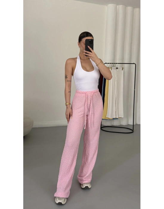 Vera Bürümcük Pantolon - Pembe