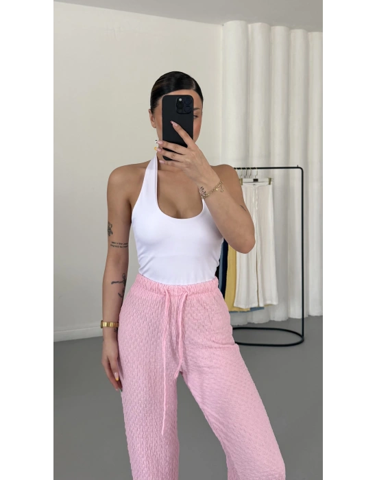 Vera Bürümcük Pantolon - Pembe