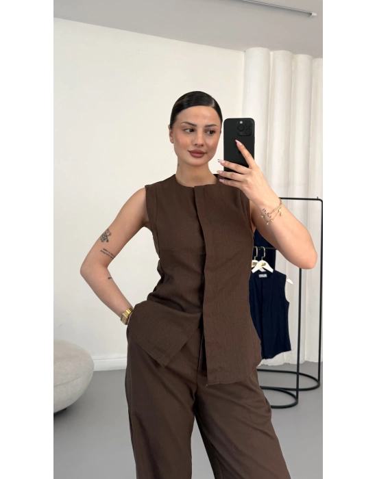 Stella Keten Takım - Kahve