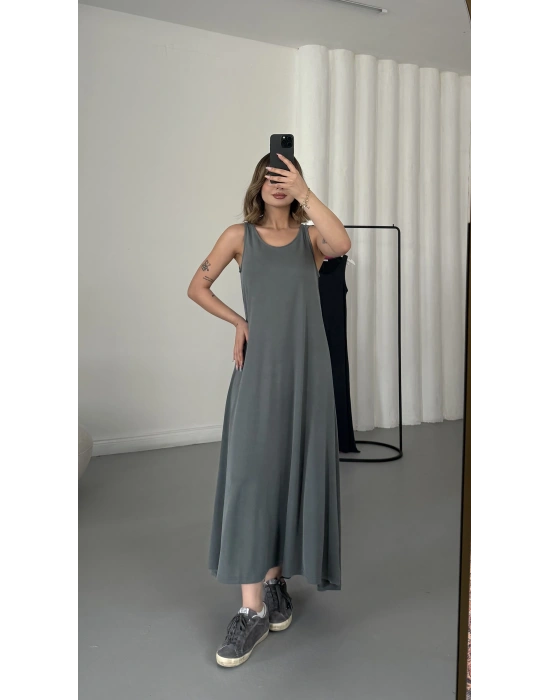 Ashley Salaş Elbise - Gri