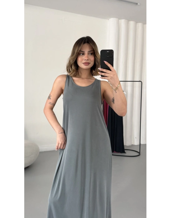 Ashley Salaş Elbise - Gri