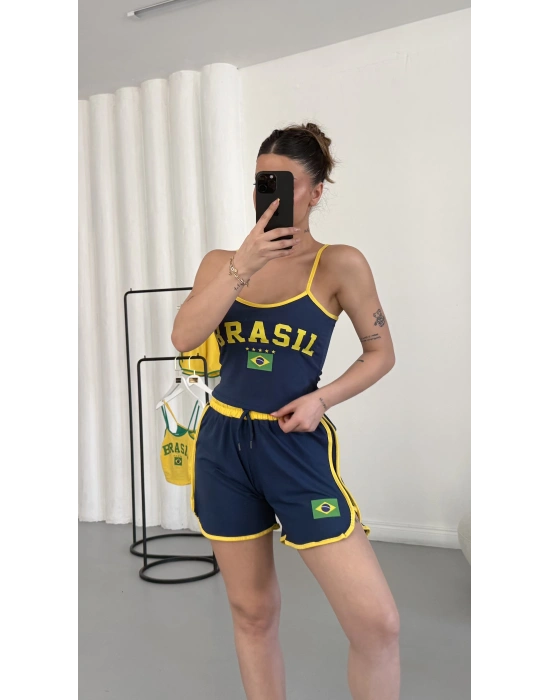 Şortlu Brasil Takım - Lacivert