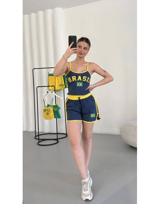Şortlu Brasil Takım - Lacivert