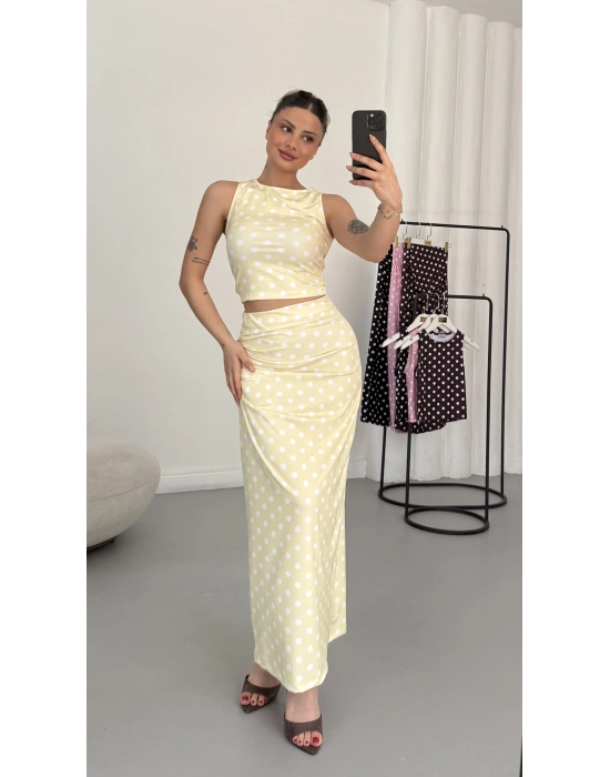 Carina Puantiyeli Takım - Sarı