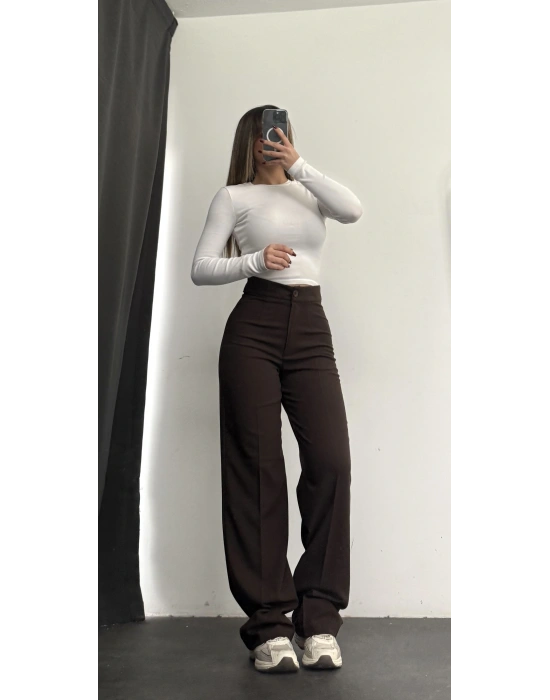 Ace Palazzo Pantolon - Kahve