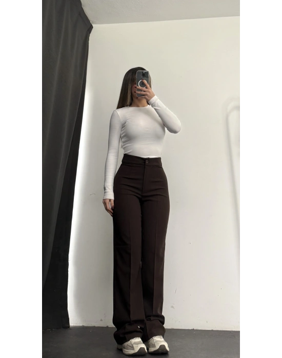 Ace Palazzo Pantolon - Kahve