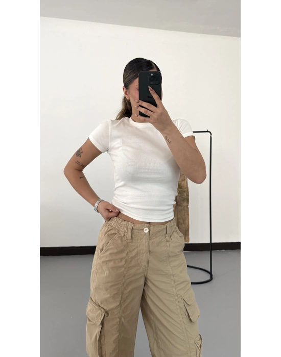 Addy Kargo Pantolon - Bej