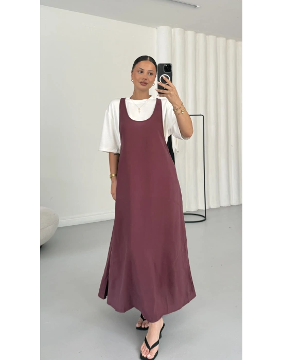 Agnes İkili Elbise Takım - Bordo