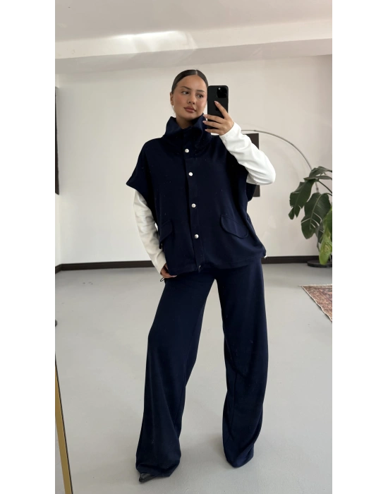 Agnes Üçlü Takım - Lacivert