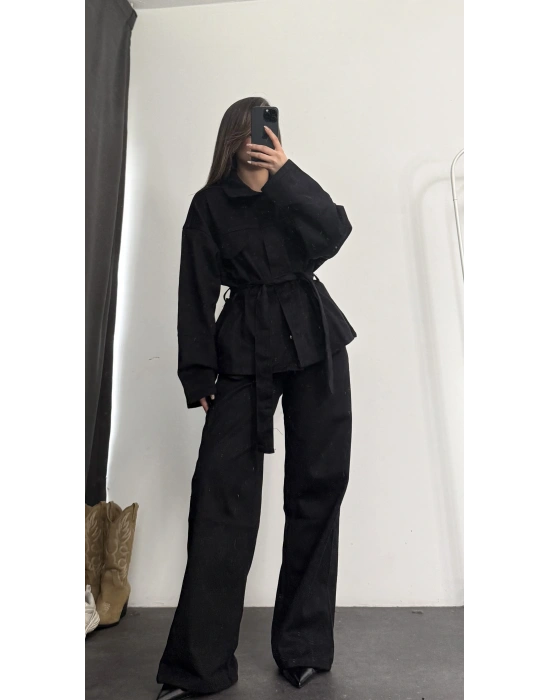 Alwin Kuşaklı Takım - Siyah