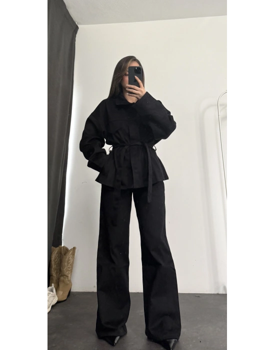 Alwin Kuşaklı Takım - Siyah