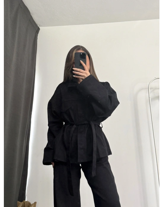 Alwin Kuşaklı Takım - Siyah