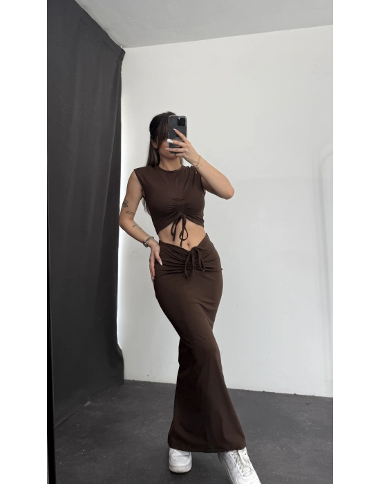 Anna Büzgülü Takım - Kahve