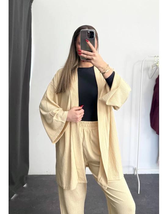 Anna Kimono Takım - Bej