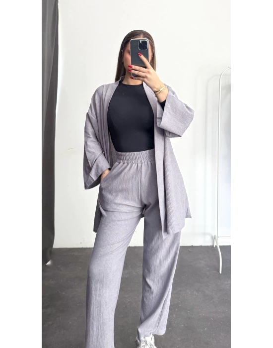 Anna Kimono Takım - Gri