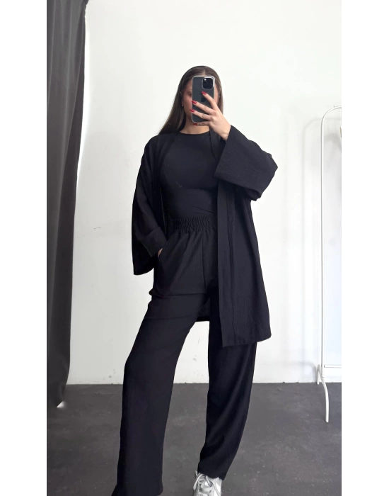 Anna Kimono Takım - Siyah