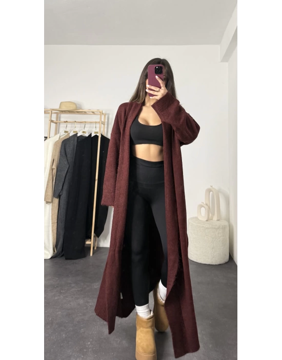 April Maxi Hırka - Bordo