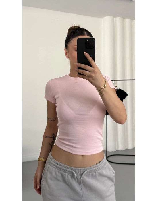 Aria Basic Crop - Pembe
