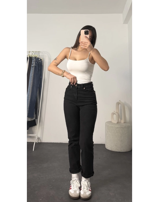 Aria Boyfit Mom Jean - Füme