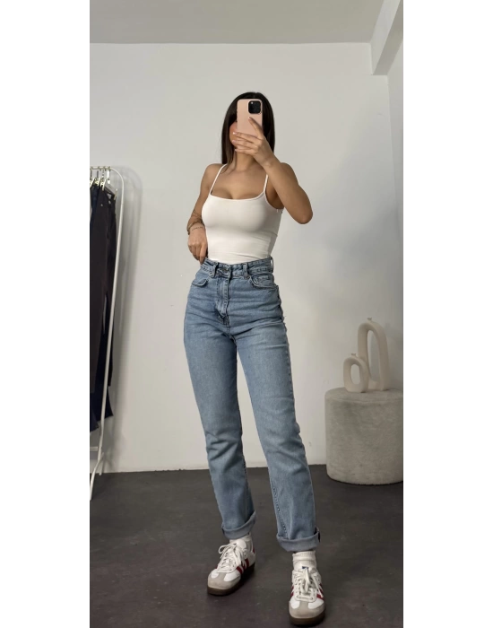 Aria Boyfit Mom Jean - Yıkamalı