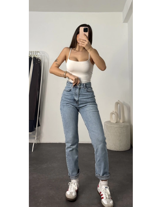 Aria Boyfit Mom Jean - Yıkamalı