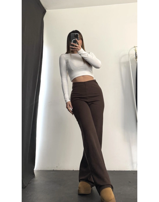 Ava İspanyol Pantolon - Kahve