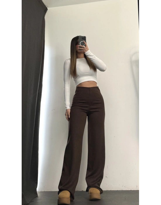 Ava İspanyol Pantolon - Kahve