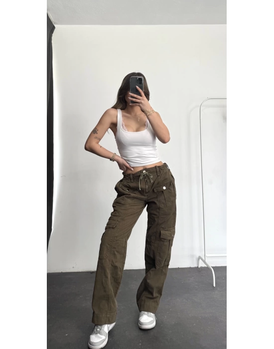 Bağcıklı Kargo Jean