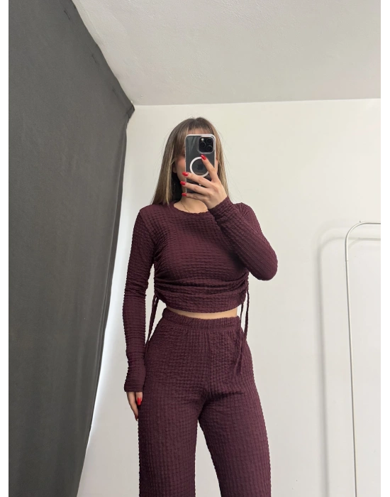 Bambi Büzgülü Takım - Bordo