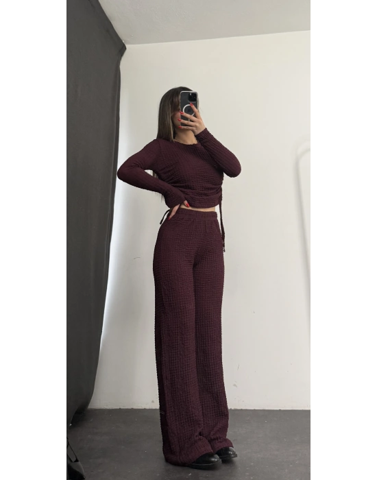 Bambi Büzgülü Takım - Bordo