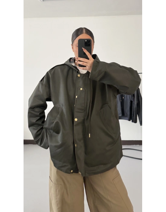 Barbour Kapişonlu Ceket - Haki