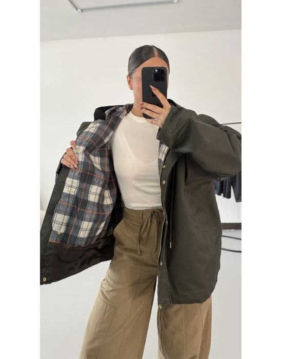 Barbour Kapişonlu Ceket - Haki