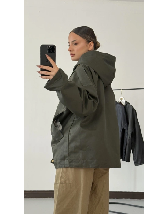 Barbour Kapişonlu Ceket - Haki