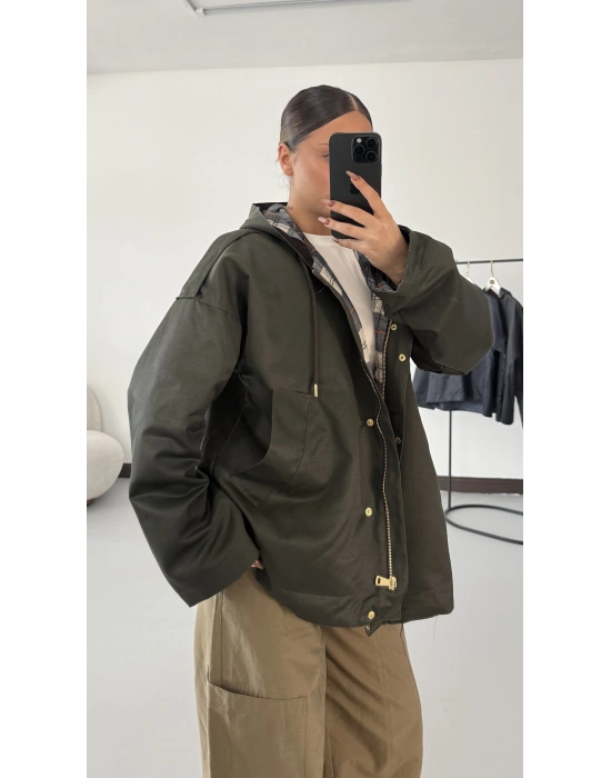 Barbour Kapişonlu Ceket - Haki