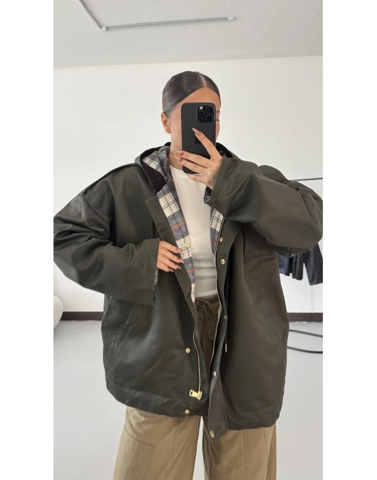 Barbour Kapişonlu Ceket - Haki