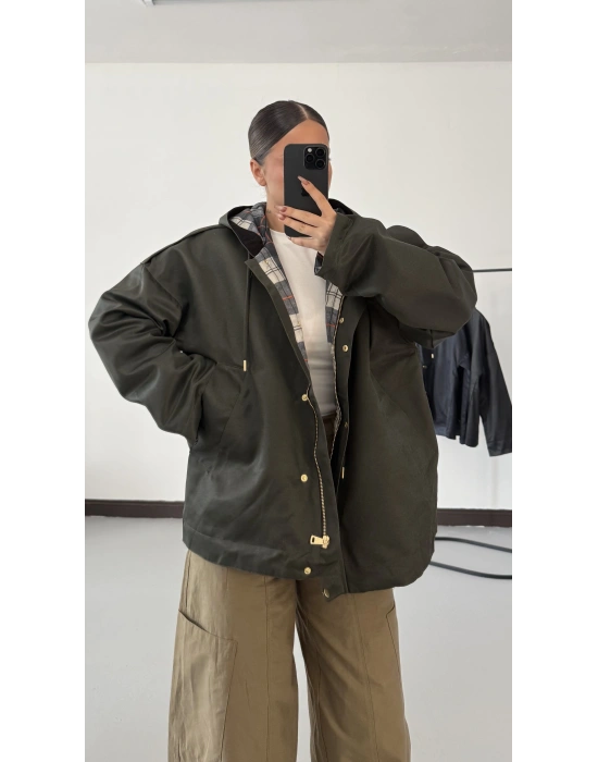 Barbour Kapişonlu Ceket - Haki