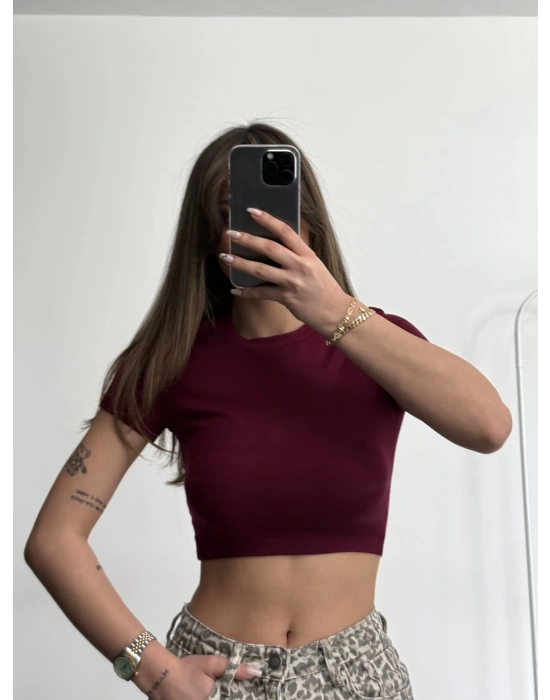 Basic Modal Crop - Bordo