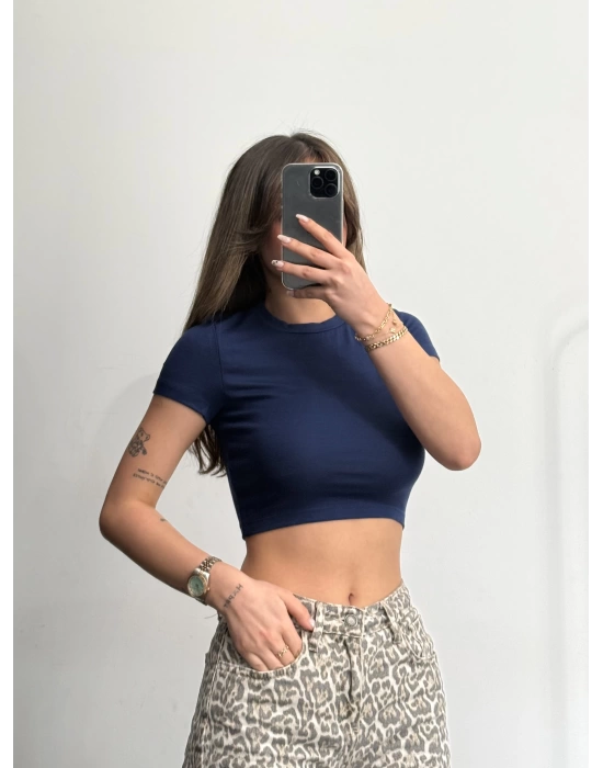 Basic Modal Crop - Lacivert