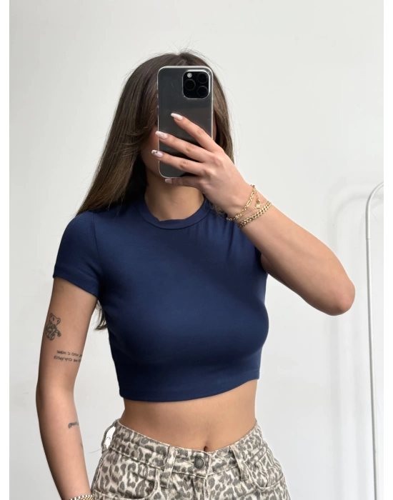 Basic Modal Crop - Lacivert