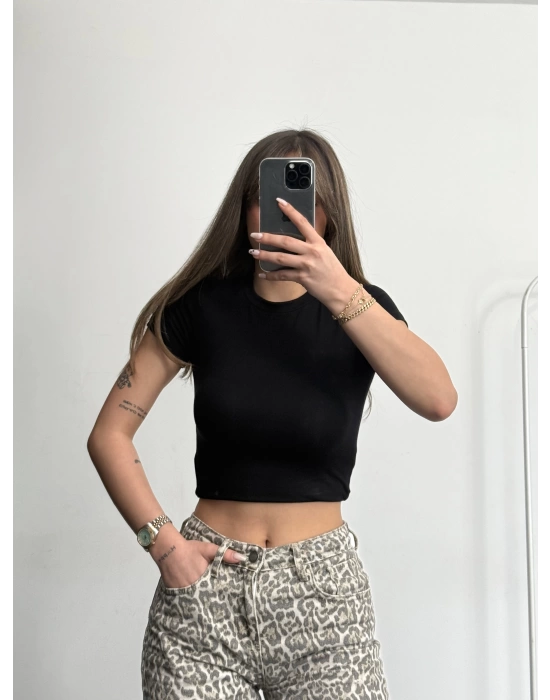 Basic Modal Crop - Siyah